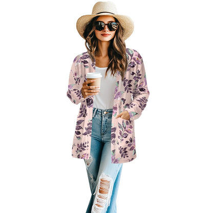 Long-sleeved cardigan jacket white