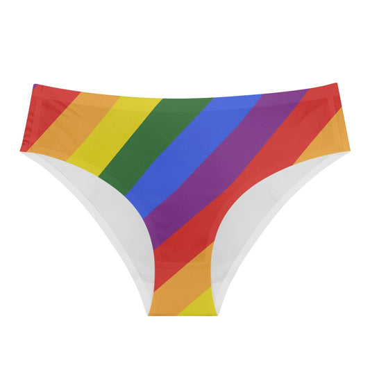 Rainbow Women's polyester low waisted underwear white