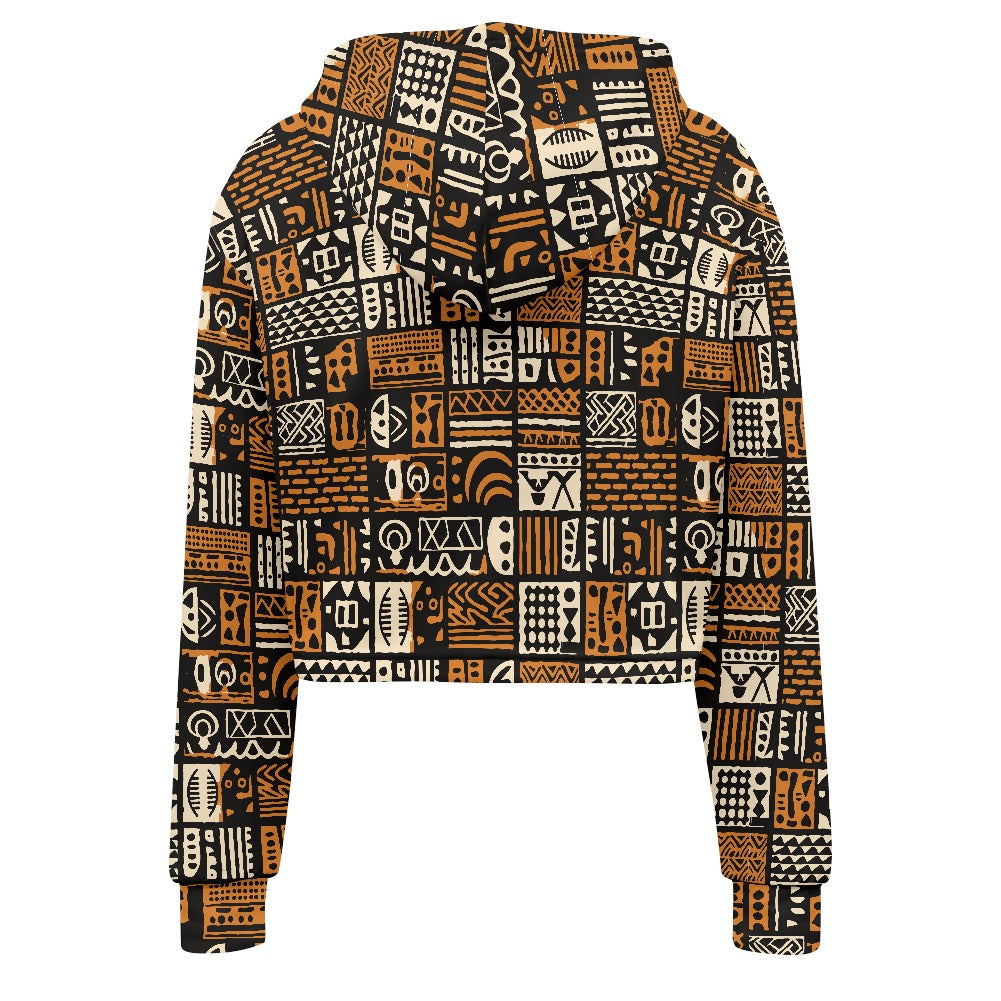 Women's midriff-baring sweatshirt - Ethnic African