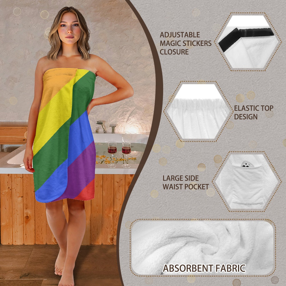 Women's Velcro Bath Towel with Pocket