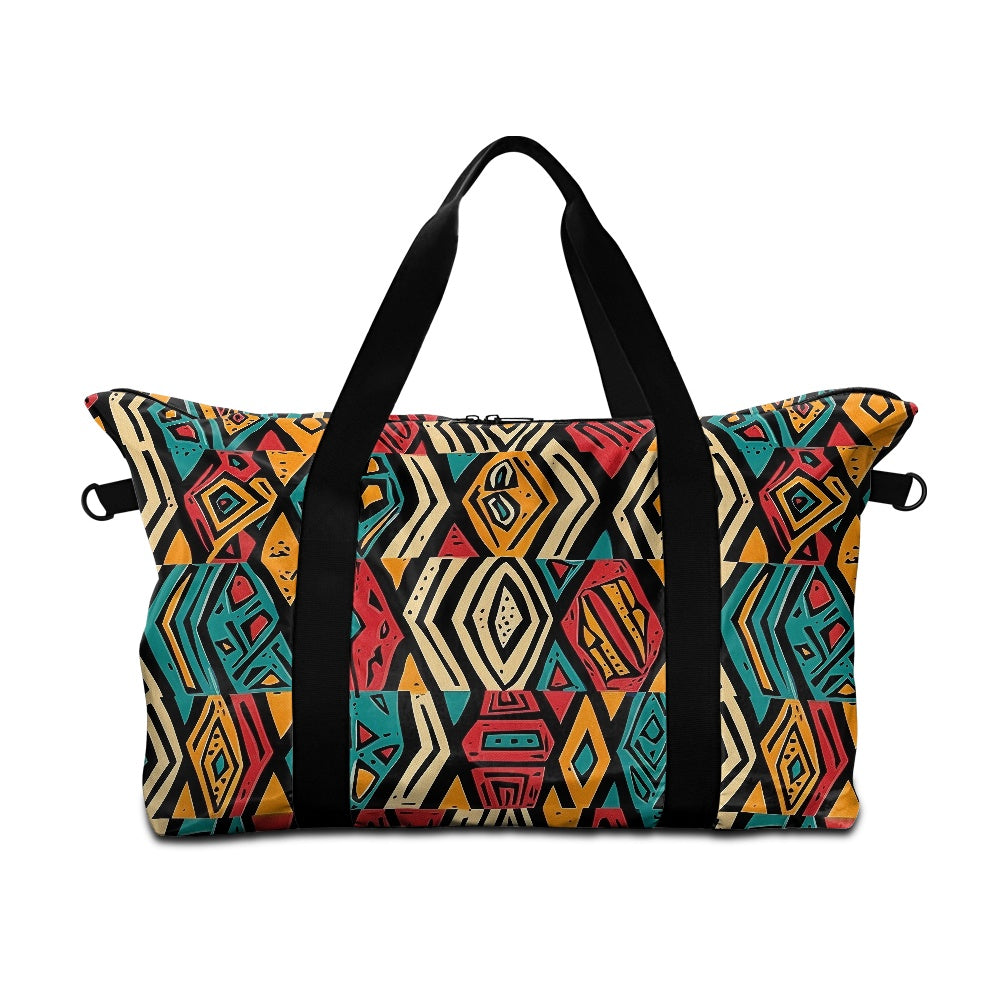 Ethnic Geometric pattern Lightweight luggage white ONESIZE