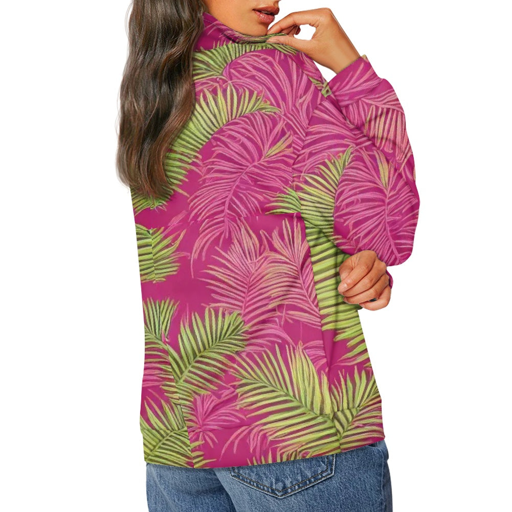 Women's long sleeve zipper sweatshirt