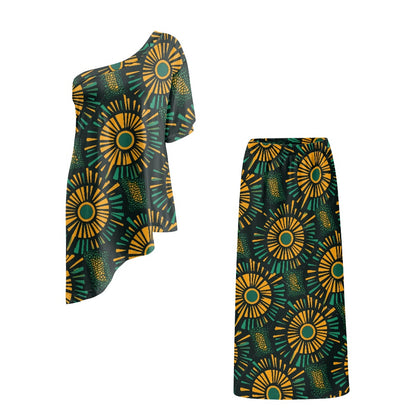 Elegant Off-Shoulder Two-Piece Dress for Women