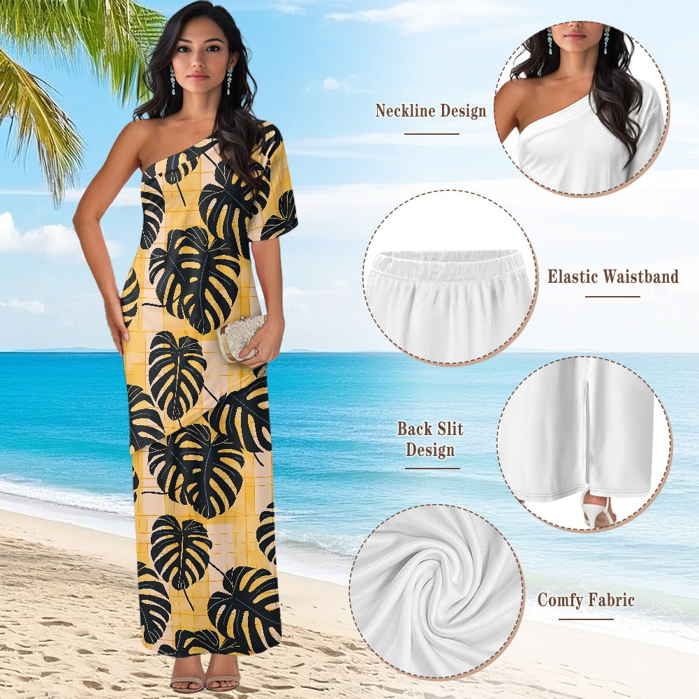 Elegant Off-Shoulder Two-Piece Dress for Women