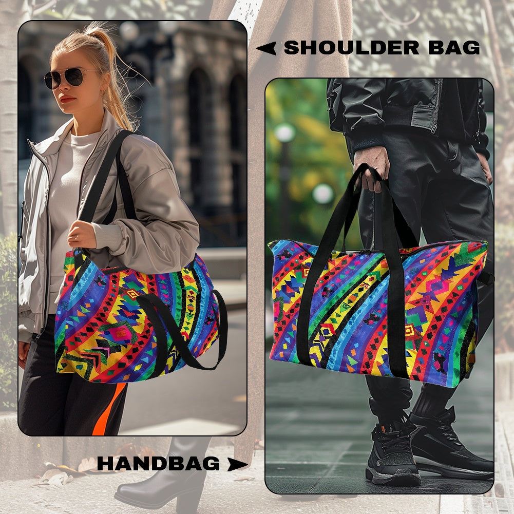 Ethnic Patterns with Rainbow Accents Lightweight luggage