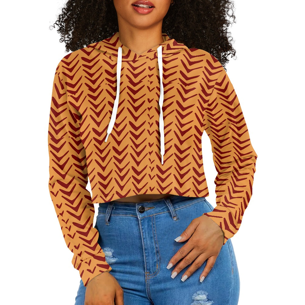 Women's midriff-baring sweatshirt - Mudcloth