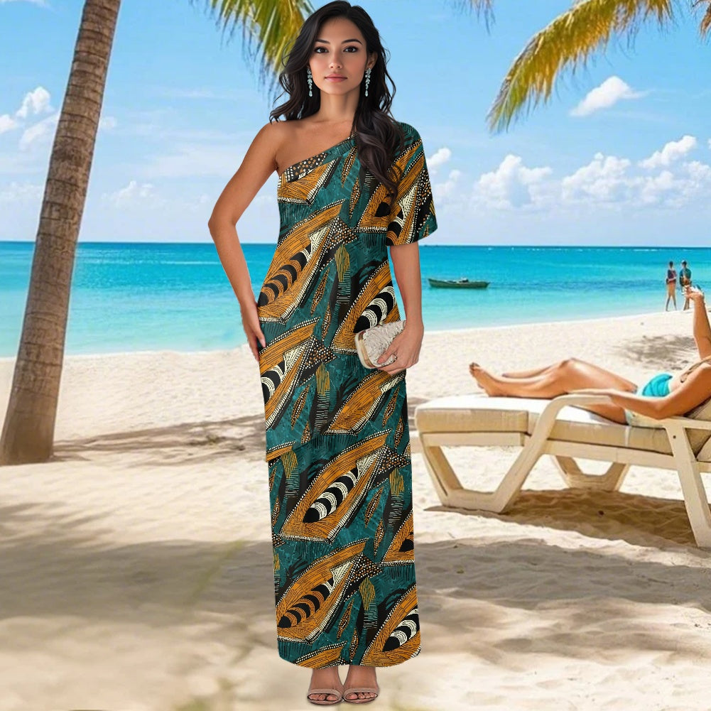 Elegant Off-Shoulder Two-Piece Dress for Women