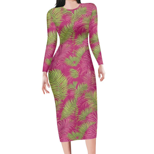 Long-sleeved dress white