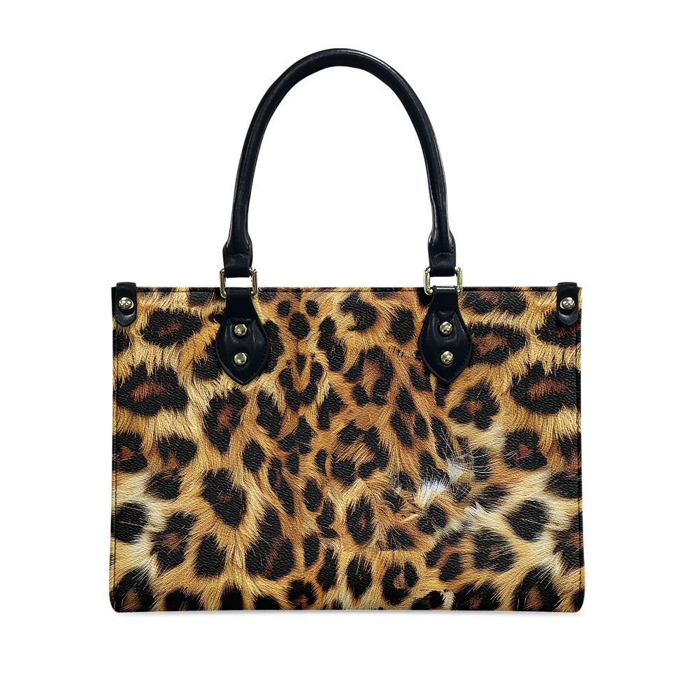 Leopard pattern Women's PU leather twill handbag