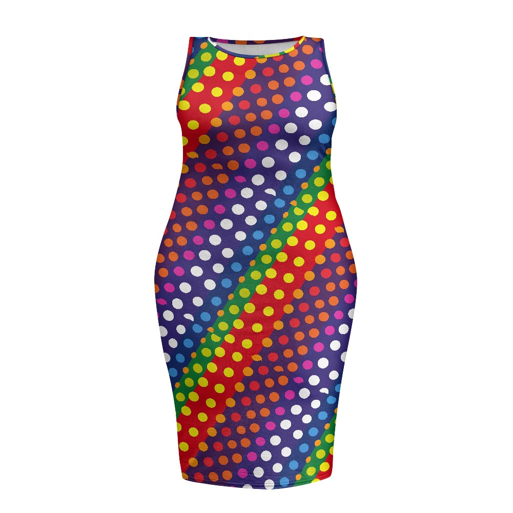 Women's sleeveless plus size dress