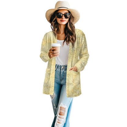 Long-sleeved cardigan jacket white