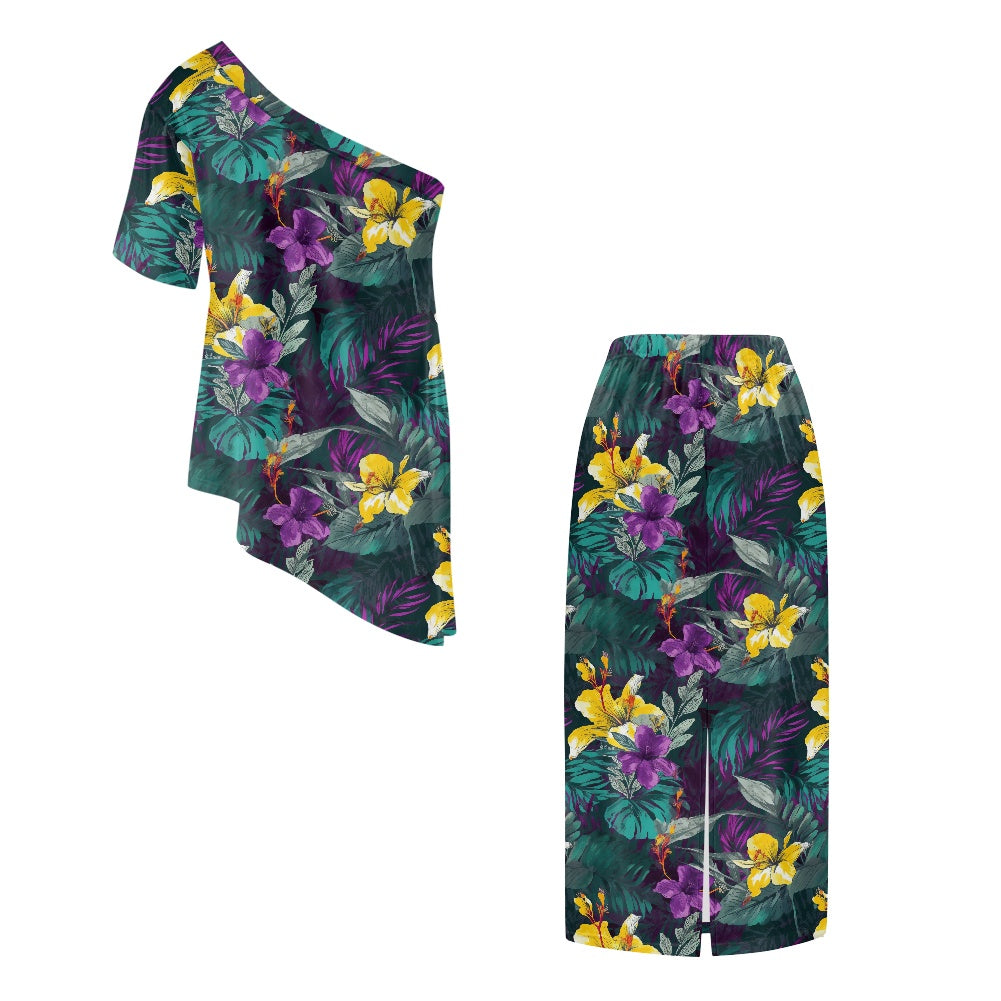 Elegant Off-Shoulder Two-Piece Dress for Women