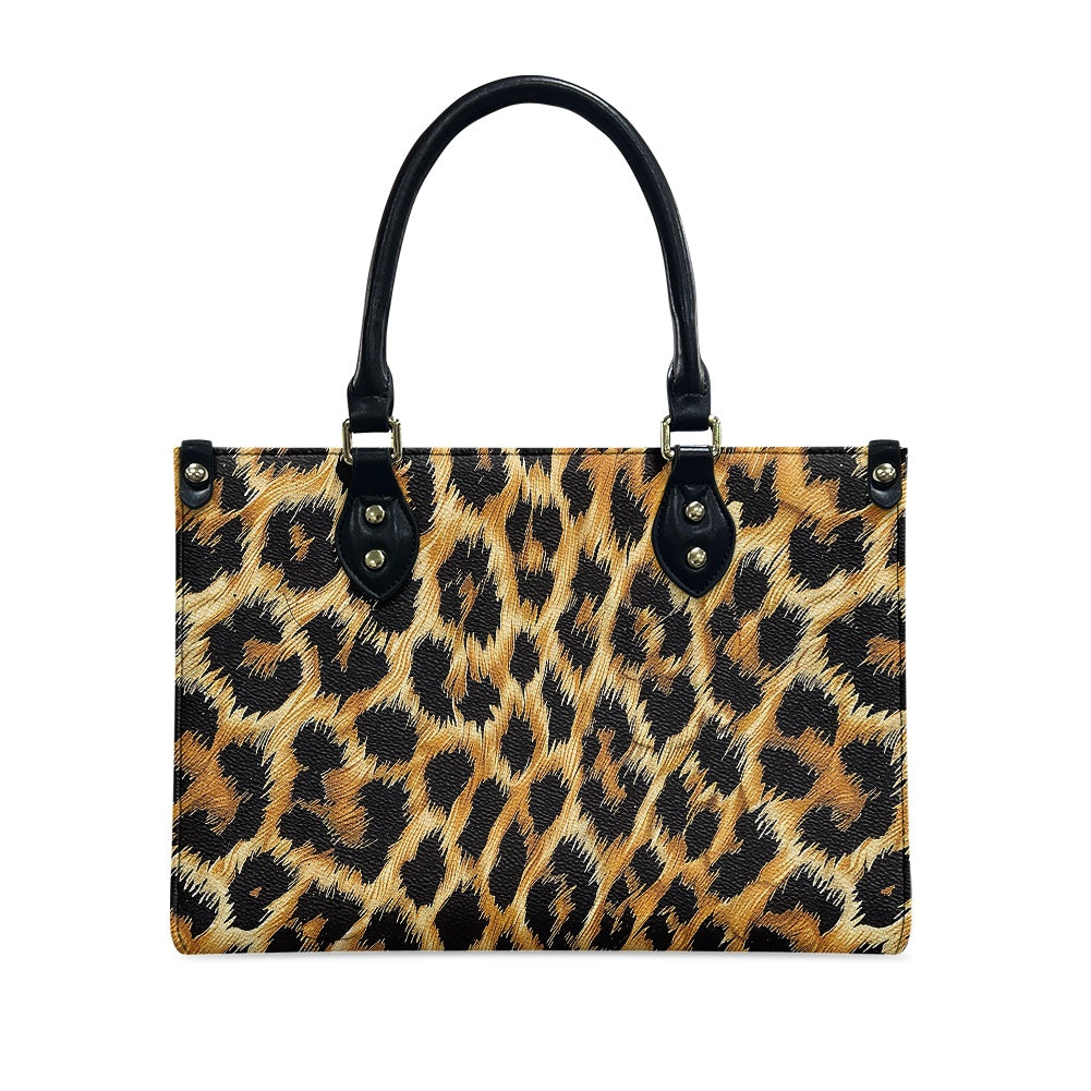 Savannah Style: Fierce Leopard-Print for Women's PU Leather Twill Handbag