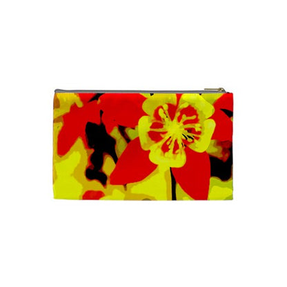 Red and Yellow Hibiscus Cosmetic Bag (XS)