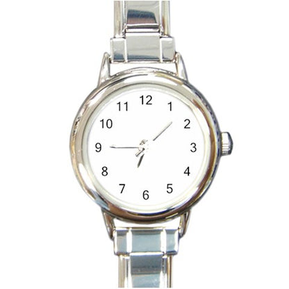 Round Italian Charm Watch White