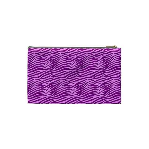 Cosmetic Bag (XS) Pink and Purple Stripes