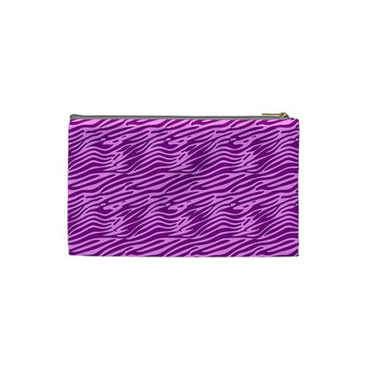 Cosmetic Bag (XS) Pink and Purple Stripes