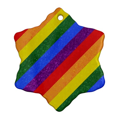 Rainbow Pride Ornament (Snowflake)