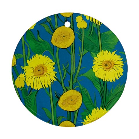 Sunflower Round Ornament (Two Sides)