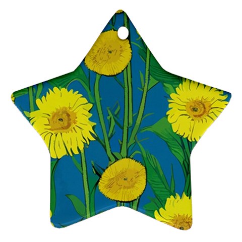 Sunflower Star Ornament (Two Sides)