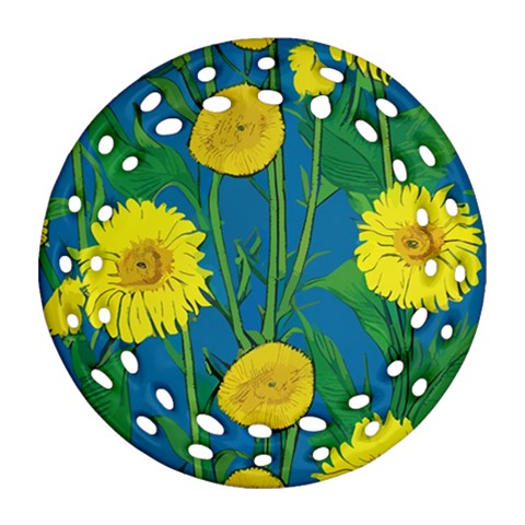 Sunflower Ornament (Round Filigree)