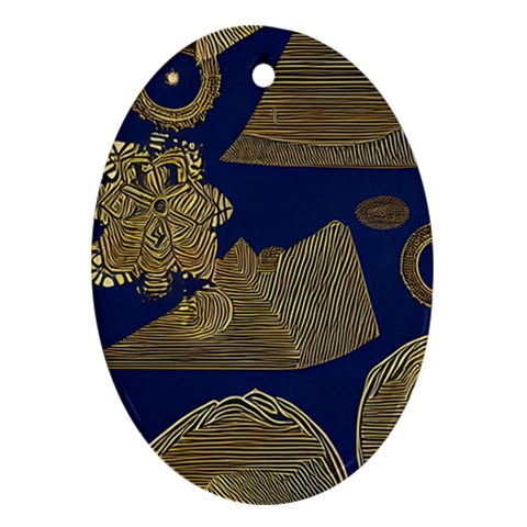 African Ethnic Design Ornament (Oval)