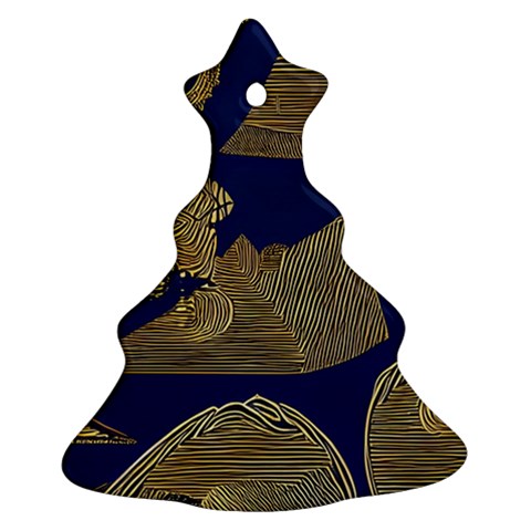 African Ethnic Design Christmas Tree Ornament (Two Sides)