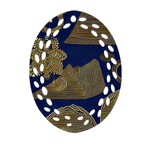 African Ethnic Design Ornament (Oval Filigree)