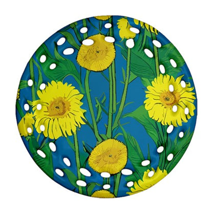 Sunflower Round Filigree Ornament (Two Sides)