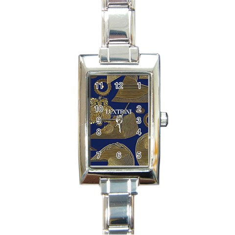 African | Ethnic | Rectangle Italian Charm Watch