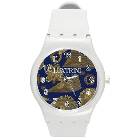 African | Ethnic |  Round Plastic Sport Watch (M)