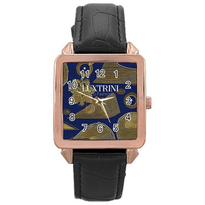 African | Ethnic |  Rose Gold Leather Watch