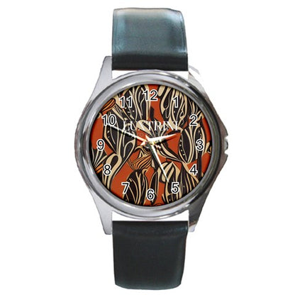 African - Ethnic Round Metal Watch