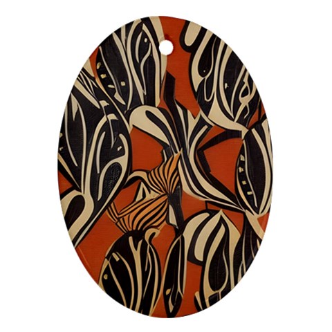 African - Ethnic Oval Ornament (Two Sides)