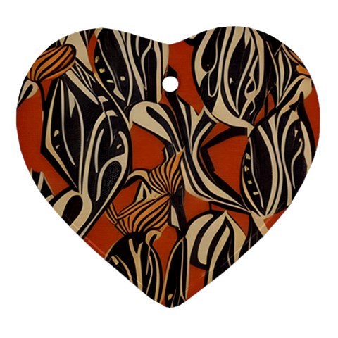 African - Ethnic Heart Ornament (Two Sides)