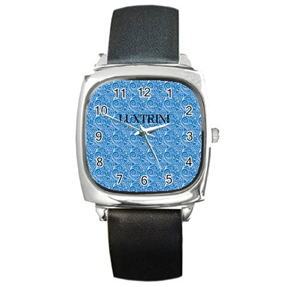 Blue Wind Square Metal Watch