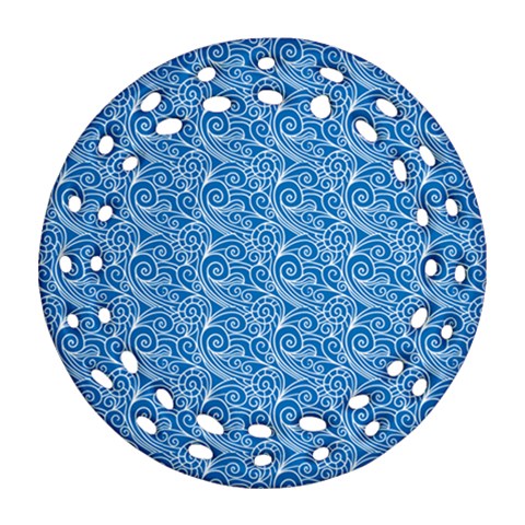 Blue Wind Ornament (Round Filigree)