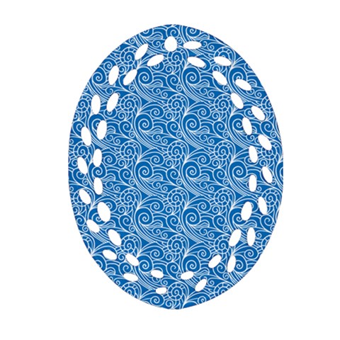 Blue Wind Ornament (Oval Filigree)