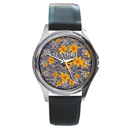 Jasmine Round Metal Watch