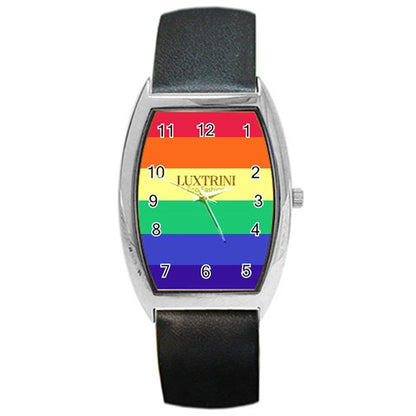 LGBTQ Rainbow Pride #12 Barrel Style Metal Watch