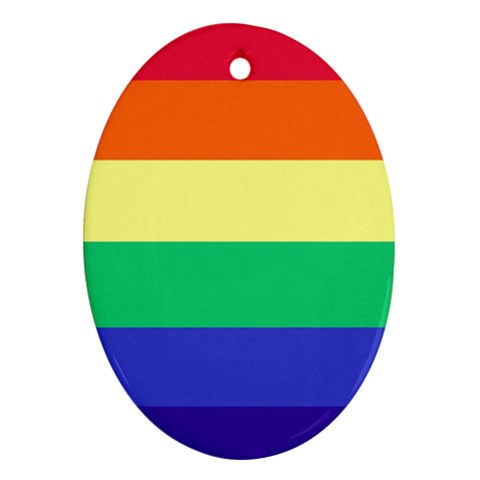 LGBTQ Rainbow Pride #12 Oval Ornament (Two Sides)