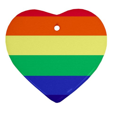 LGBTQ Rainbow Pride #12 Heart Ornament (Two Sides)