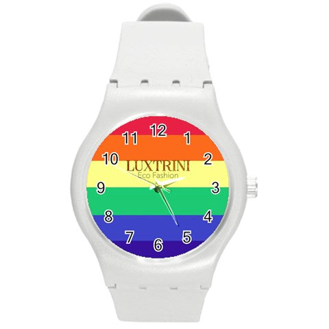 LGBTQ Rainbow Pride #12 Round Plastic Sport Watch (M)