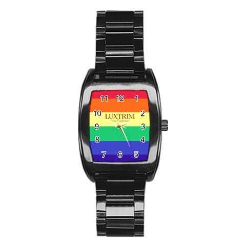 LGBTQ Rainbow Pride #12 Stainless Steel Barrel Watch