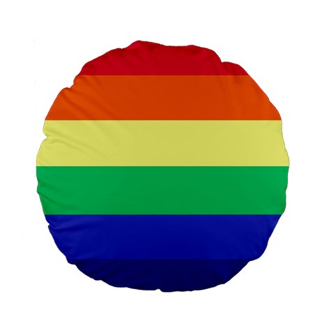 LGBTQ Rainbow Pride #12 Standard 15" Premium Plush Fleece Round Cushion