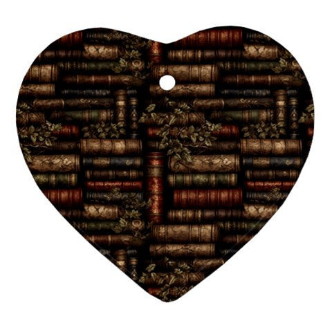 The Librarian Heart Ornament (Two Sides)