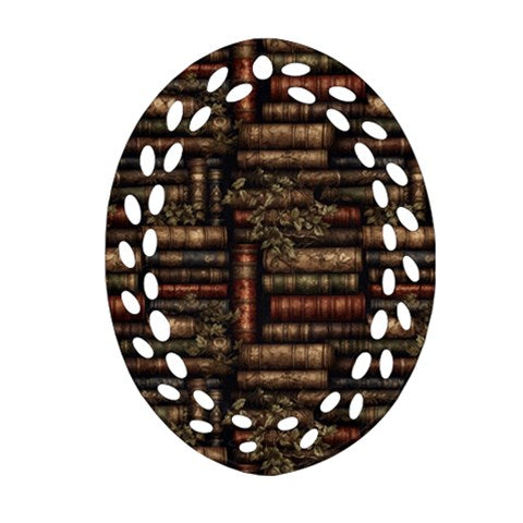 The Librarian Oval Filigree Ornament (Two Sides)