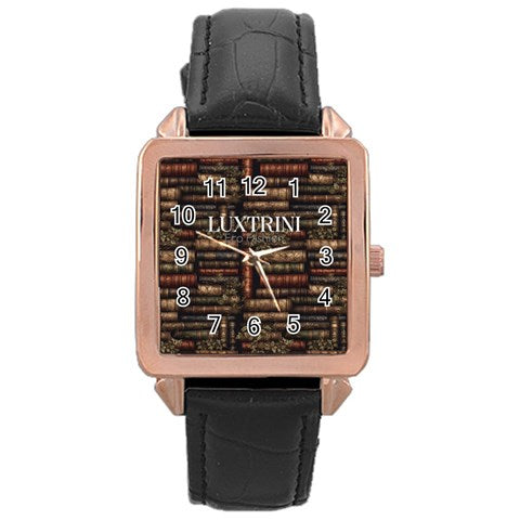 The Librarian Rose Gold Leather Watch