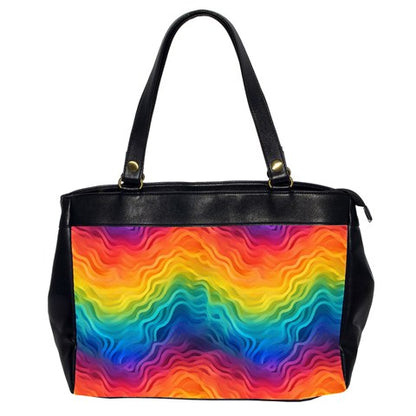 Lgbtq Rainbow Oversize Office Handbag (2 Sides)