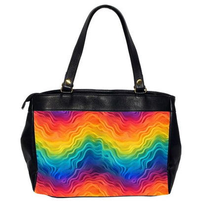 Lgbtq Rainbow Oversize Office Handbag (2 Sides)